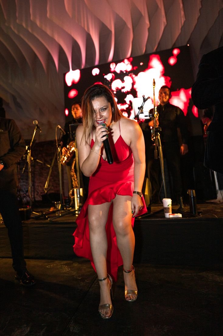 Vocalista en evento privado, cobertura de eventos